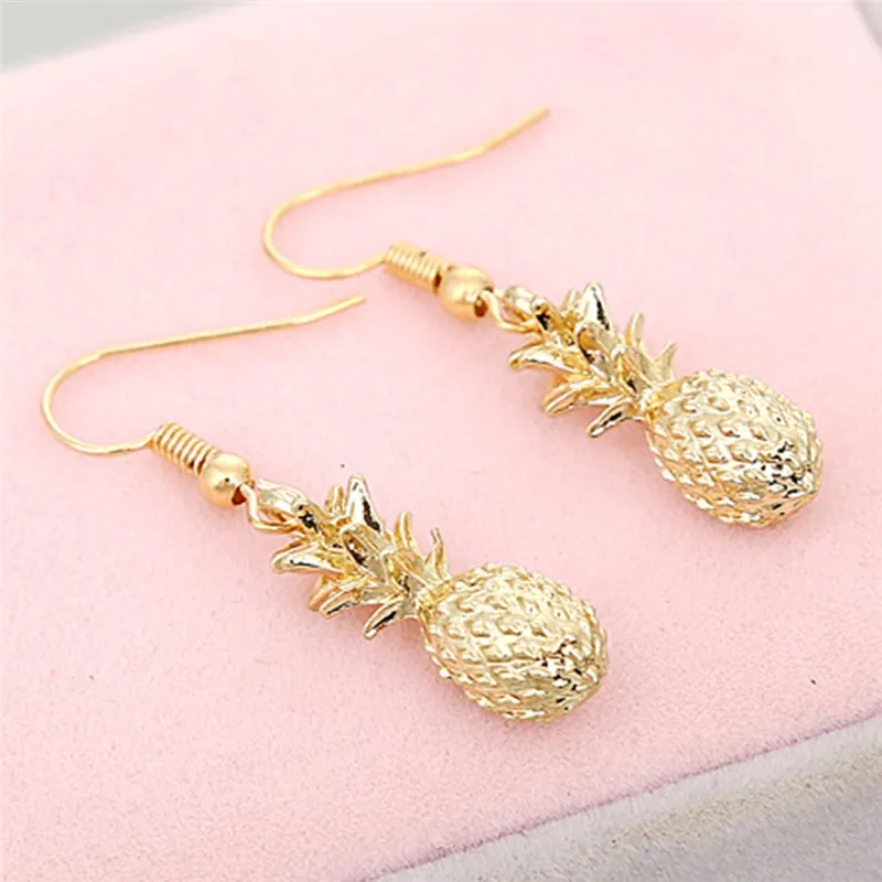 Серьги с кристаллами-каплями PINKSEE из фрукта Ананаса, винтажного золотого цвета, с большим подвеском из крупного страза для женщин, очаровательные ювелирные изделия.