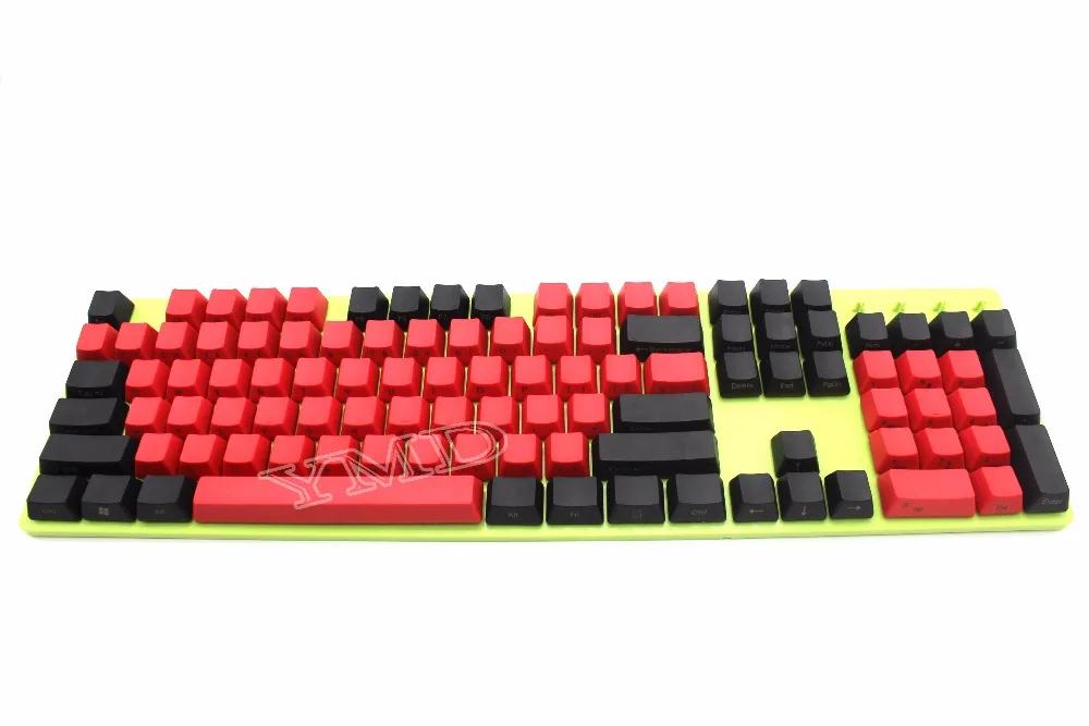 YMDK 104 87 61 смешанный красный черный PBT OEM профиль Keycap для 104 TKL 60% MX переключатели Механическая игровая клавиатура