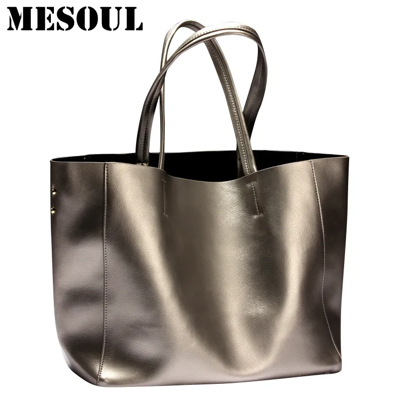 Luxury Woman Handbags Large Casual Tote Bags For Ladies Fashion Split Cowhide Summer Large Capacity Simple Shoulder Shopping Bag