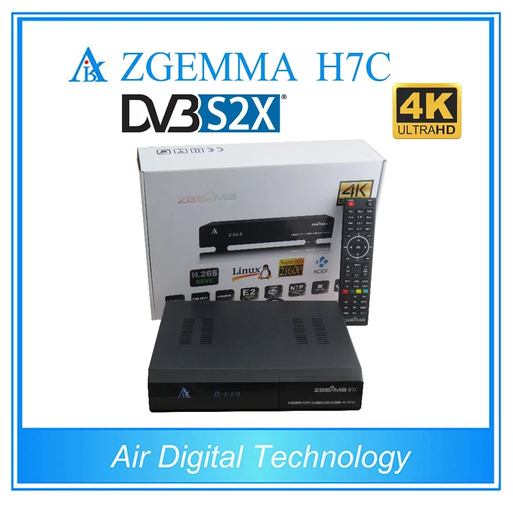 ТВ ресивер zgemma h7c 2 шт./лот 4k ultra hd dvb s2x/s2 + twin t2 & c поддержка мультипотока|receiver dvb|dvb cdvb