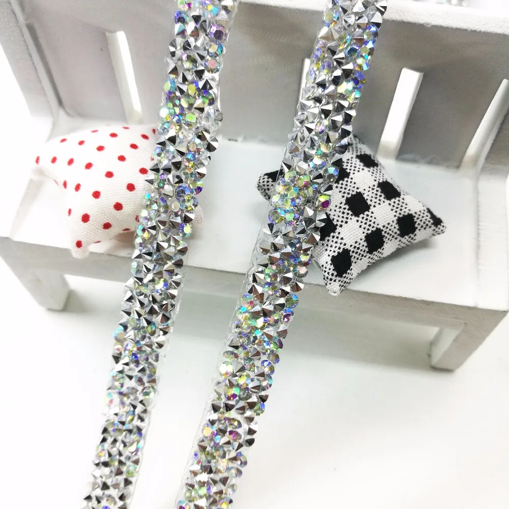 Лента для стразы с блестками 20 см