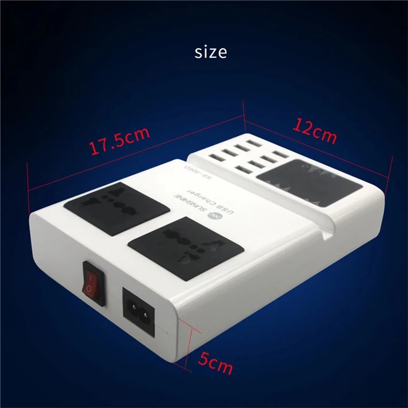 SS 306D портативный 3 в 1 интеллектуальный 8 Порт USB зарядное устройство светодиодный