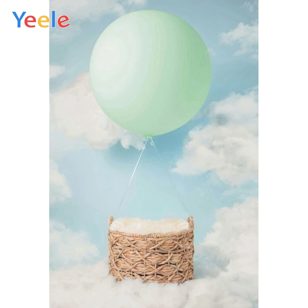 Yeele Balloon Basket Cloud Newborn Self Portrait Photography Backgrounds Personalized Photographic Backdrops For Photo Studio |