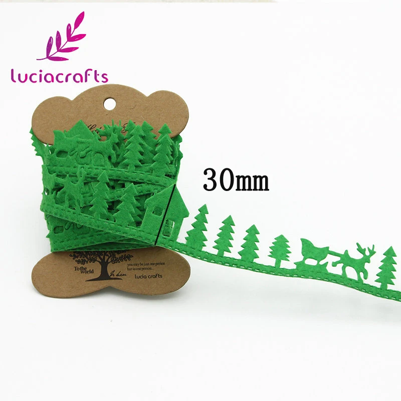 Распродажа! Lucia crafts, 2 ярда, много вариантов, ручная работа, кружевная лента, самоклеющиеся, рождественские, вечерние, рождественские украшения, аксессуары Q0804