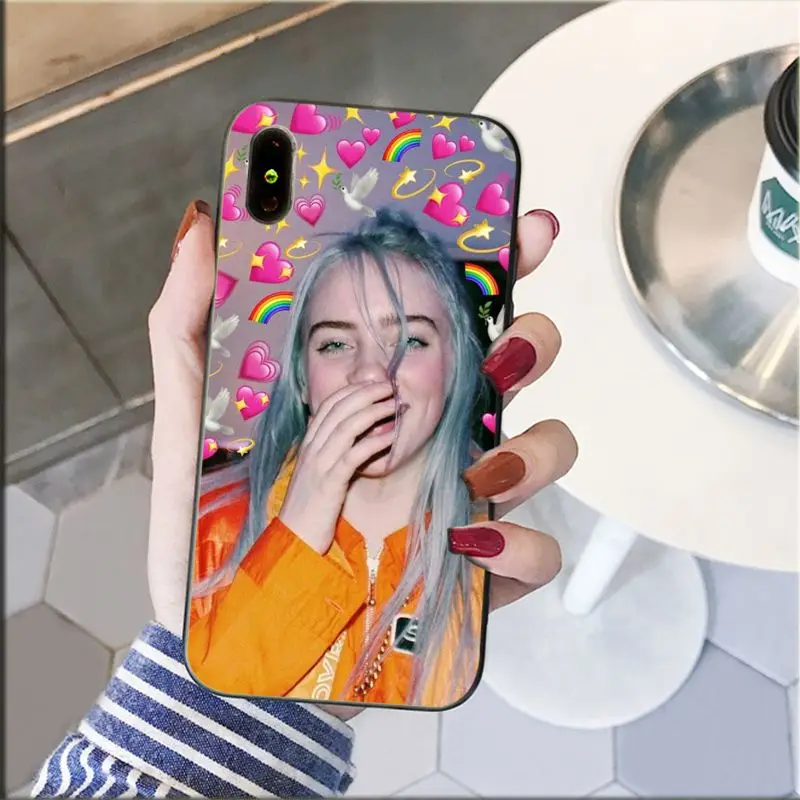 Yinuoda Billie Eilish Khalid TPU Мягкий силиконовый черный чехол для телефона Apple iPhone 8 7 6 6S Plus X XS