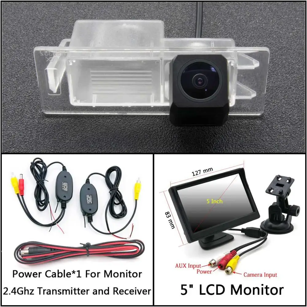 C Wireless 5inch LCD Full HD резервная камера заднего вида для Kia Optima II Sorento для hyundai Sonica NF 2004~ 2009 Автостоянка ЖК-зеркало монитор - Название цвета: C Wireless 5inch LCD