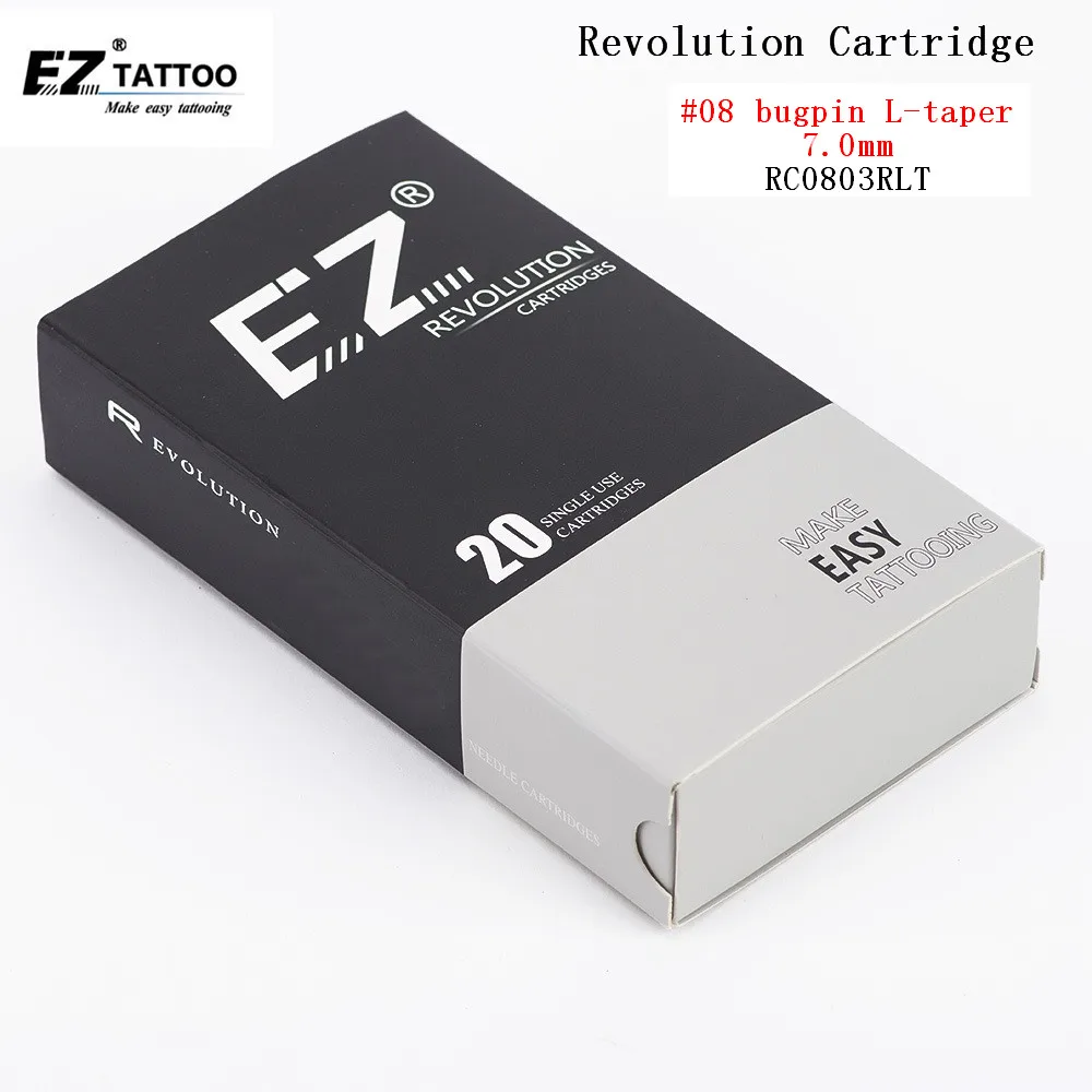 

EZ Revolution Cartridge Tattoo Needles Round Liner #08 0.25mm Bugpin Long taper 1/3/5/7/9/11 for machines and grips 20pcs /lot