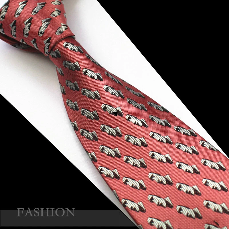 

RBOCOTT Novelty Character Tie Little Bear Neck Tie Mens Silk Jacquard Tie Men 7cm Tower Necktie For Wedding Christmas Party Gift