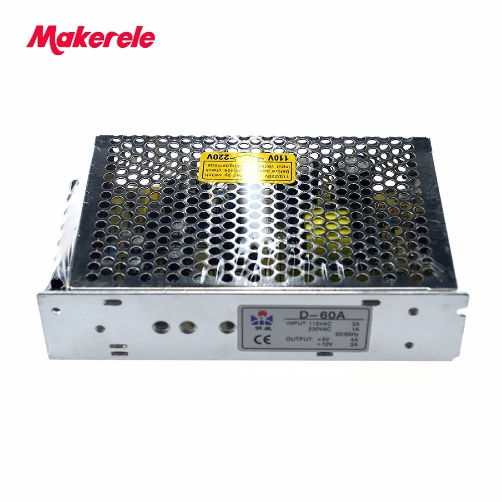 dual Output ac to dc Switching power supply 60W 5V 4A 12V 3A AC DC Free Shipping D 60A high quality|dual output|switch powerswitching |