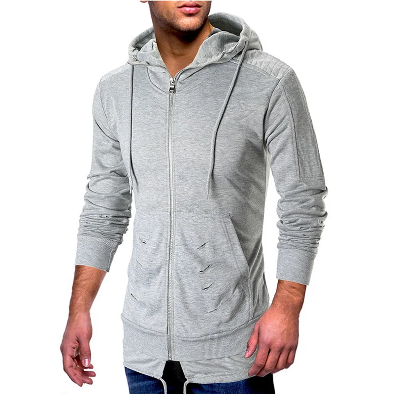 Disputent 2019 новые мужские однотонные толстовки с капюшоном пальто на молнии модные