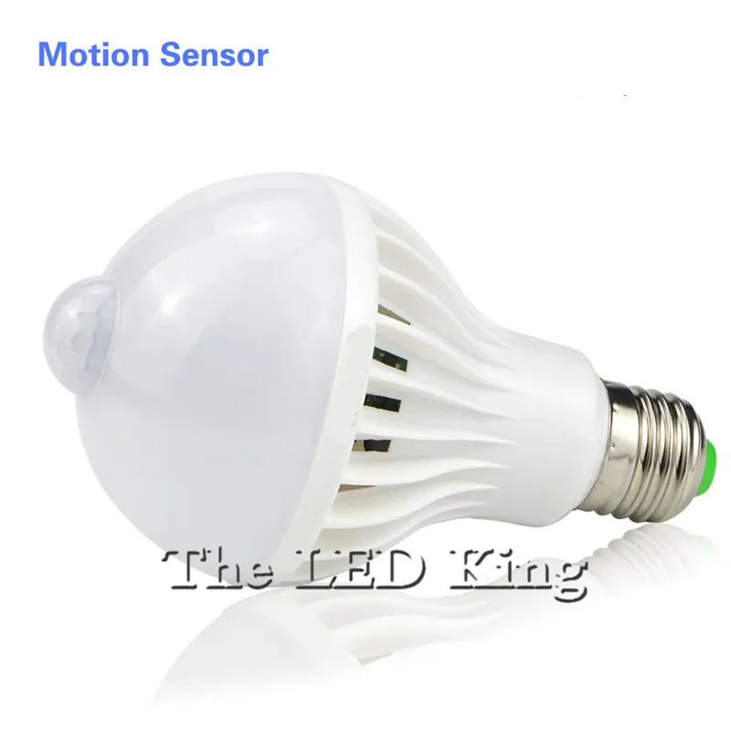 Motion Sensor A type PIR радар движения Сенсор лампы E27 инфракрасный корпус 5 Вт, 7 Вт, 9 Вт, 12 Вт, 220V ЕС Стандартный Ванная комната Лестницы Ночная аварийная ночью светодиодный освещение - Испускаемый цвет: Motion Sensor A type