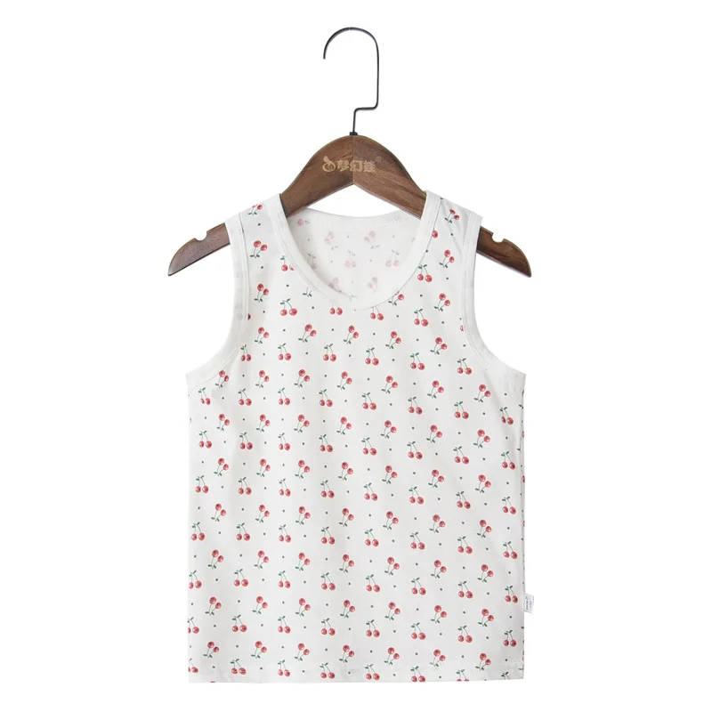 11-W T Shirt for Boys Fruit Watermelon Cotton Baby Girl Boy Animals Duck Fox Sleeveless Tops Tee Summer Children's Clothes 0-6Y - Color: 11-W