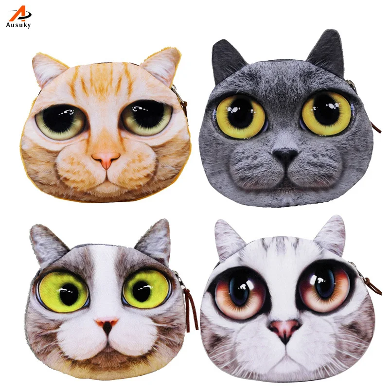 Кошелек для монет каталог кошелек с 3D рисунком животных новый необычный собаки