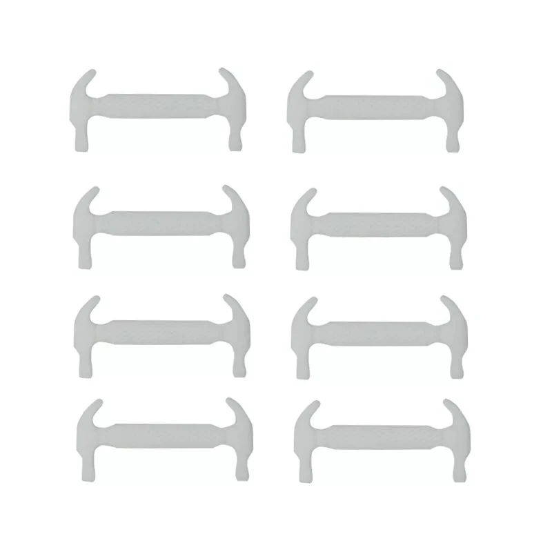 10 шт./компл. эластичные силиконовые шнурки для детей для Спортивного Бега шнурки без завязок; ко всем кроссовкам; обувь со шнуровкой подходят ремень шнурки для обуви - Цвет: Белый