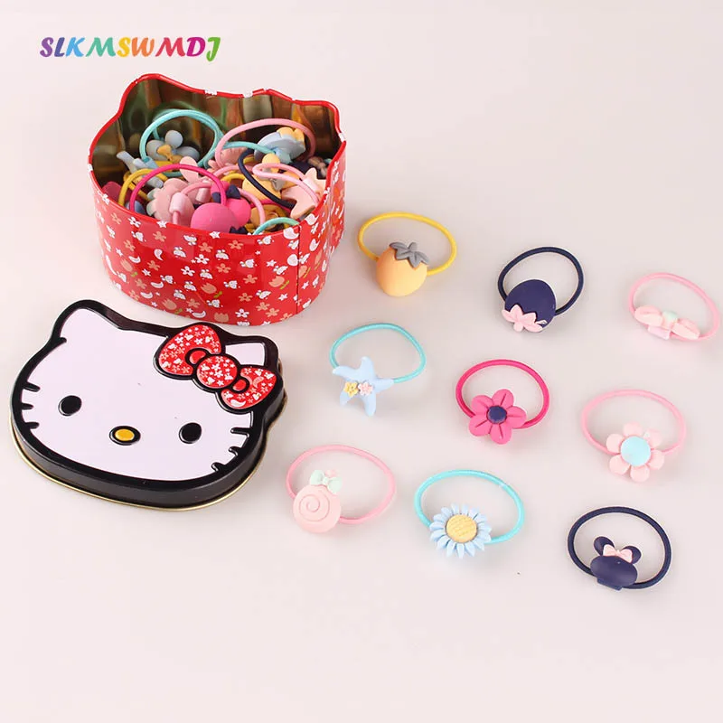 SLKMSWMDJ New Cute Children's Rubber Hair Accessories Baby Sun Flower Band Girls Set 40pcs | Детская одежда и обувь