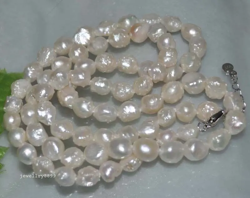 Natural Rare white 10*12mm Baroque waxberry Pearl Necklace 48&quot | Украшения и аксессуары