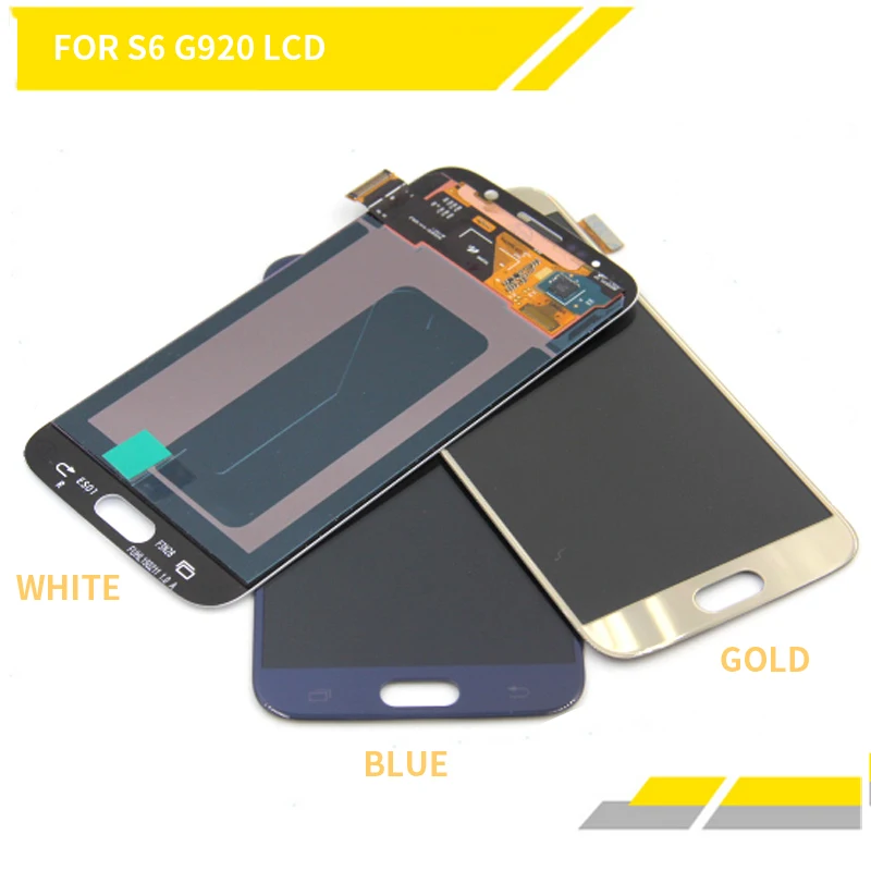 ЖК дисплей для SAMSUNG Galaxy S6 G920 G920F сменный белый дигитайзер сенсорного экрана в