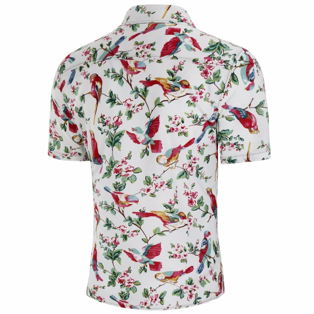 Мужские s Гавайские рубашки с коротким рукавом цветочные мужские летние masculina camisa
