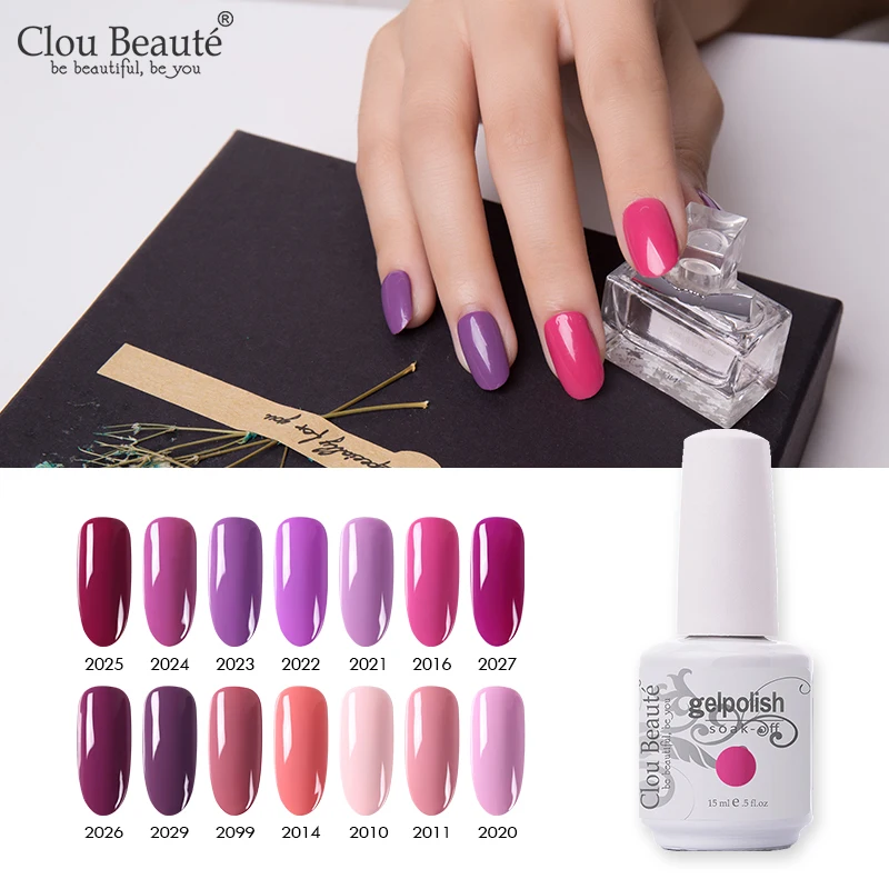 Clou Beaute, 131 цветов, УФ Гель-лак, лак для ногтей, Гель-лак, гибридный гвоздь, краска, Гель-лак, основа, не протирается, матовый топ, покрытие