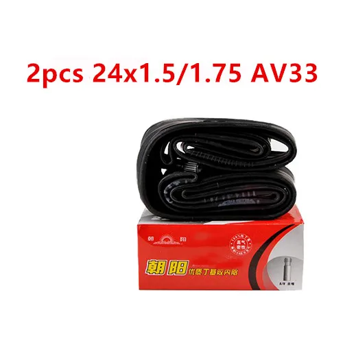 2pcs 24x1.51.75 AV33 2 шт., велосипедные внутренние Трубчатые шины, дорога MTB, трубчатая трубка для велосипедных шин 16/20/22/24/26/28x1,5/1,75/1,95/13/8/2,125 - Цвет: 2pcs 24x1.51.75 AV33