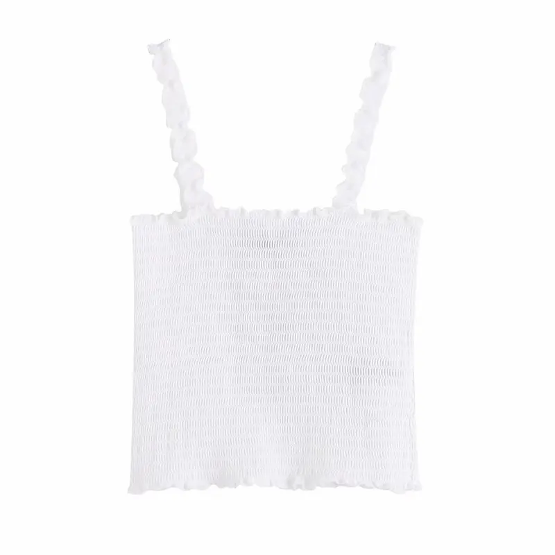 Новое поступление Европейская и американская мода упругий топ с тонкими лямками