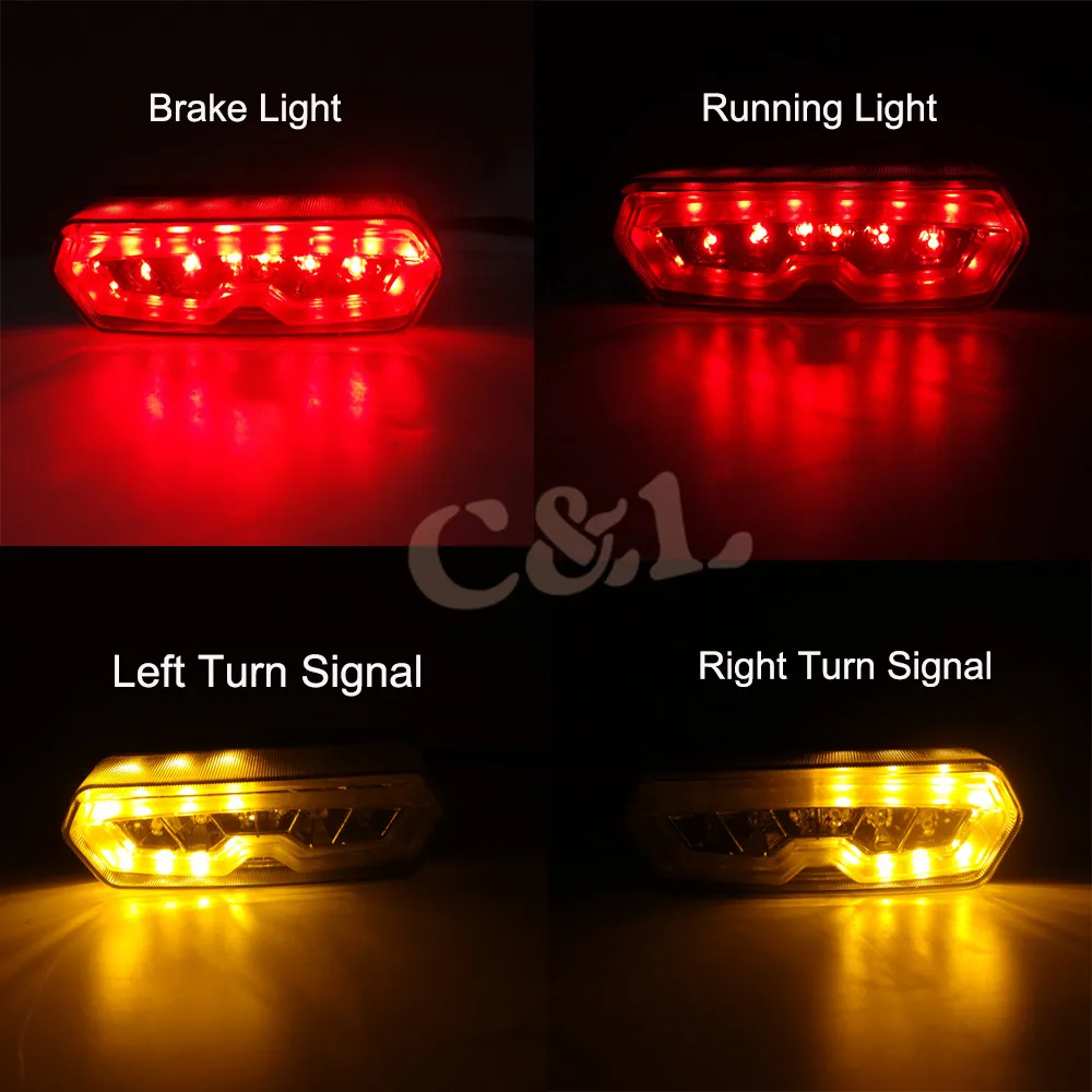 Красный светодиодный сигнал поворота заднего хода для мотоцикла Honda Grom 125 MSX CB/CBR650F