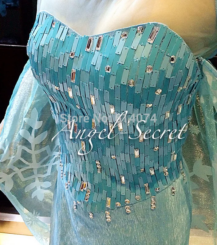 Платье для косплея Снежной королевы и Эльзы платье ручной работы с накидкой