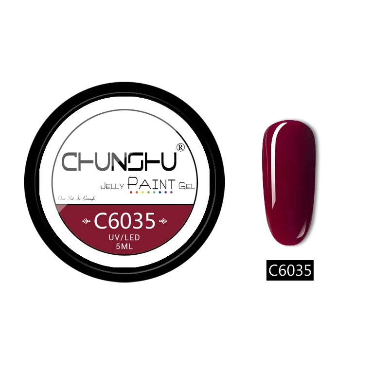 C6035 CHUNSHU 5 мл Блестки для рисования Гель УФ-гель для ногтей замочить от Желе Цвет Гель-лак для ногтей Полупостоянный лак для ногтей - Цвет: C6035