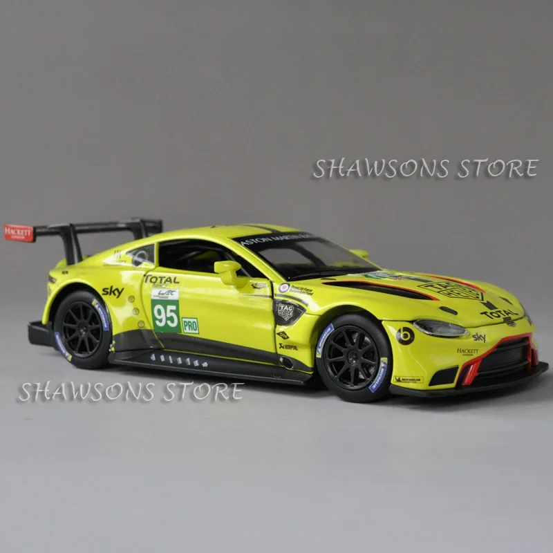 Литая модель гоночного автомобиля игрушки 1:32 Aston Martin Vantage GTE Le Mans Реплика со звуком