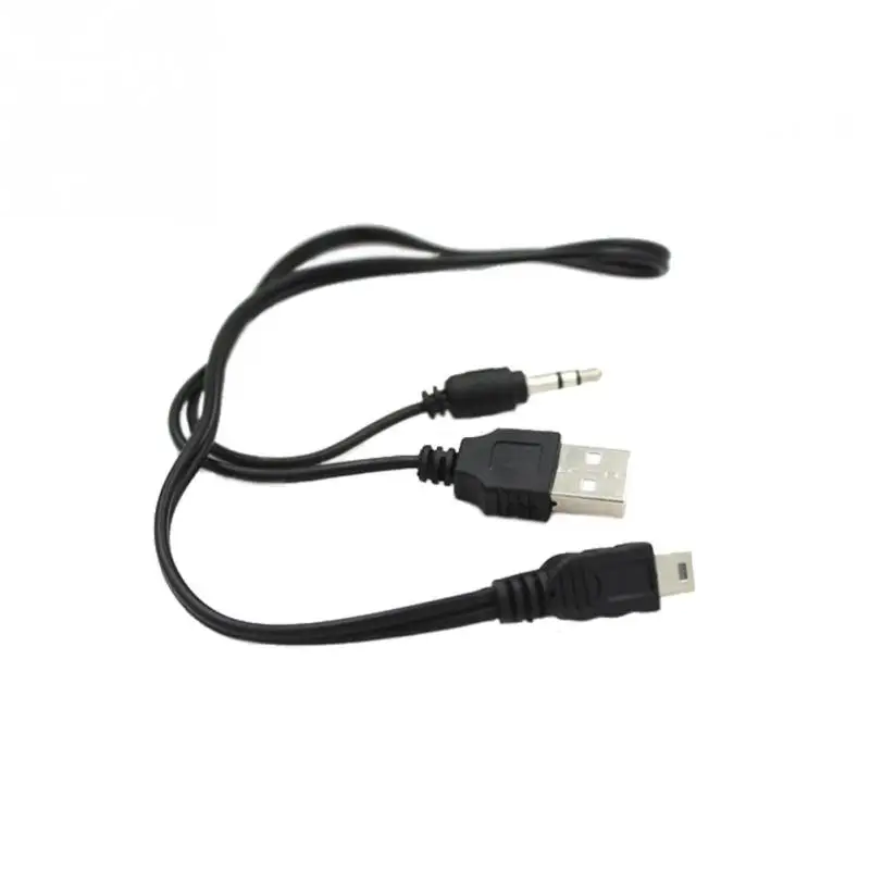 2 в 1 3 5 мм Высококачественный AUX кабель USB Male Mini Pin Зарядка для Bluetooth плеера