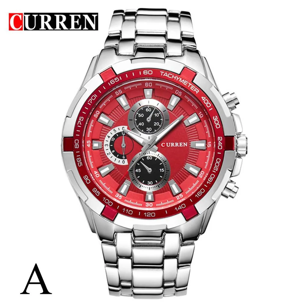 Часы Мужские Аналоговые модные деловые водонепроницаемые стальные с большим