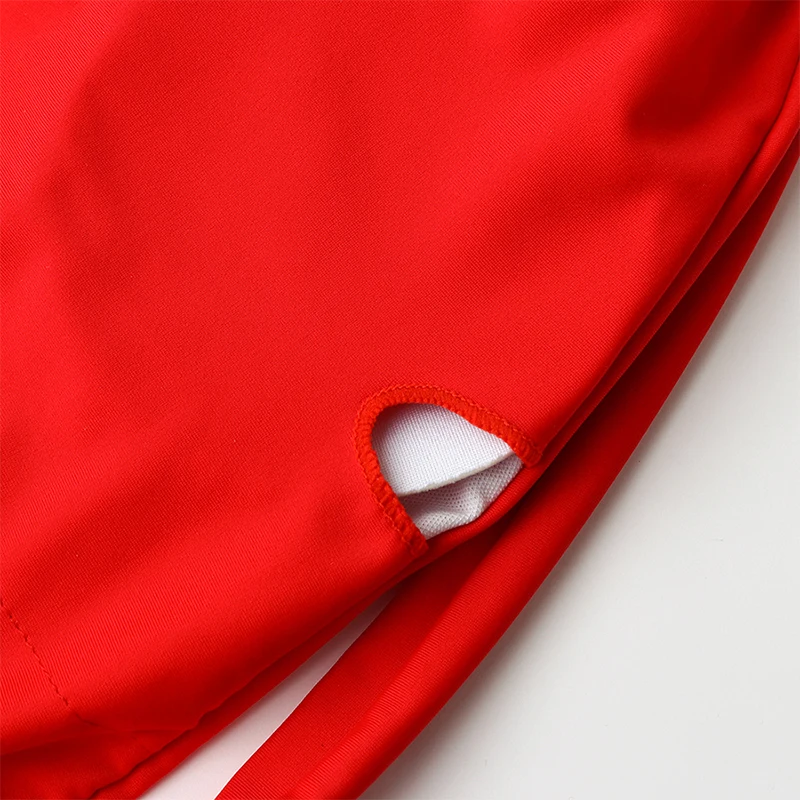 Новый сексуальный Одноцветный красный купальник женский слитный костюм с