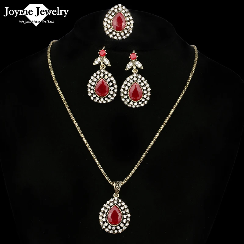 Новый модный набор ювелирных изделий зернистая Капля воды старинная бронза три