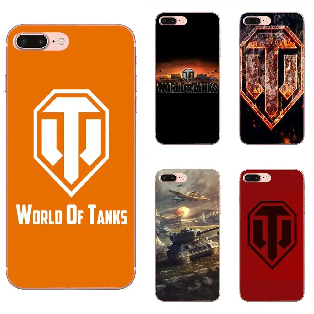 Мягкий резиновый чехол для телефона World Of Tanks черный Samsung Galaxy Note 5 8 9 S3 S4 S5 S6 S7 S8 S9 S10