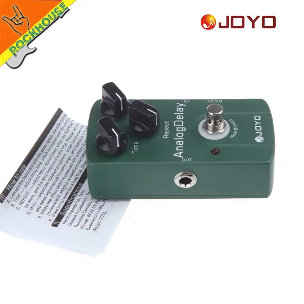 Педаль для гитары JOYO с аналоговой задержкой Echo время задержки регулируемый