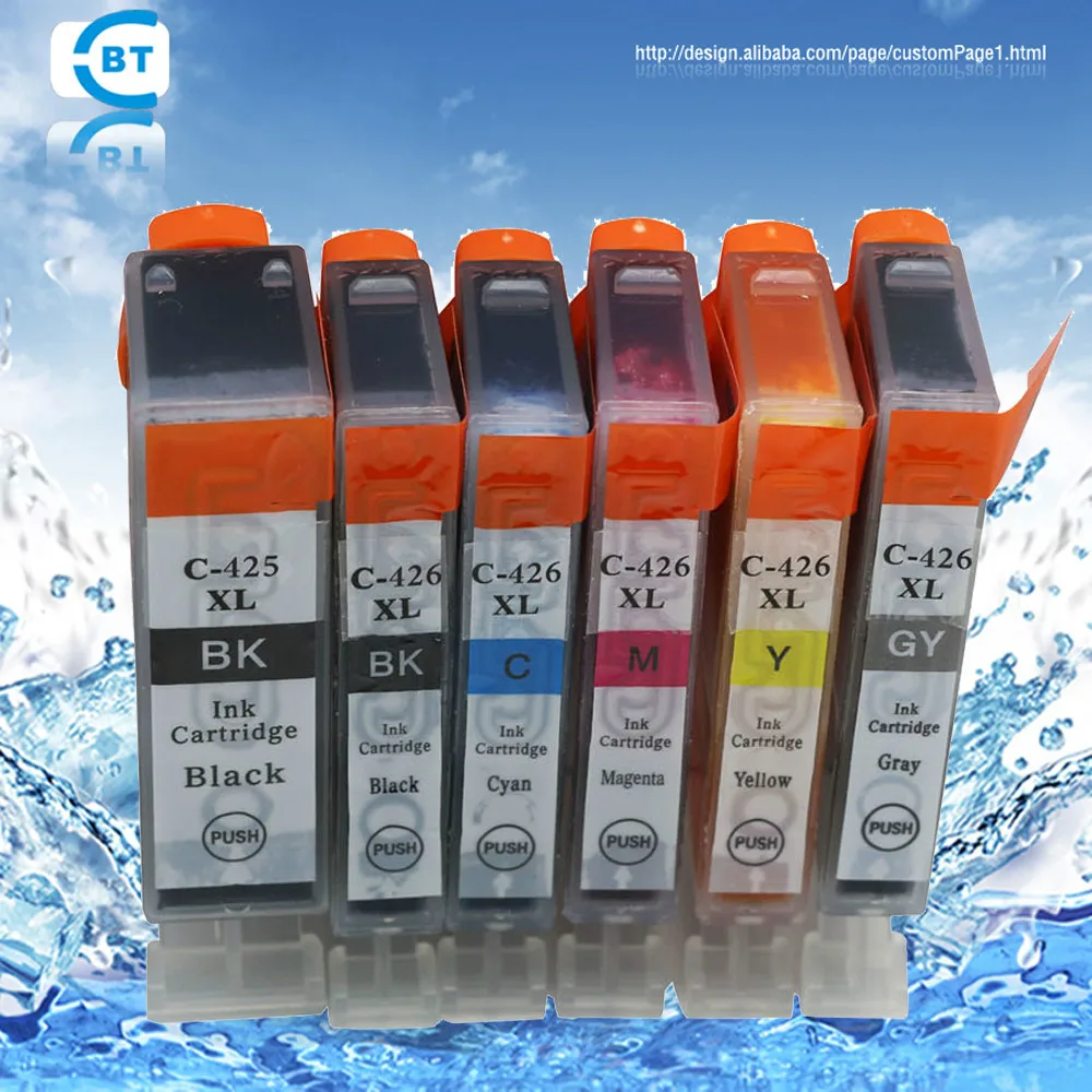 6 шт. совместимый чернильный картридж canon pgi-425bk CLI-426 для принтера MG5140/MG5240/IP4840 PIXMA