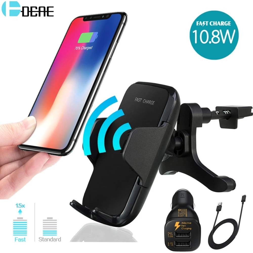 DCAE Qi Беспроводное зарядное устройство для быстрой зарядки iPhone X 8 XS Max