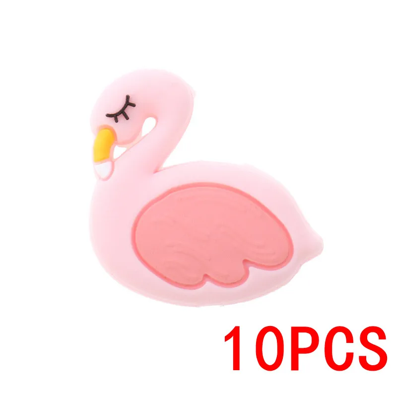 sweet pink49 10 шт., силиконовые бусины, пищевая бабочка, сделай сам, ремесла, Детские Прорезыватели, силиконовые бусины для прорезывания зубов, не содержит бисфенола, животные, силиконовые Грызуны - Цвет: sweet pink49