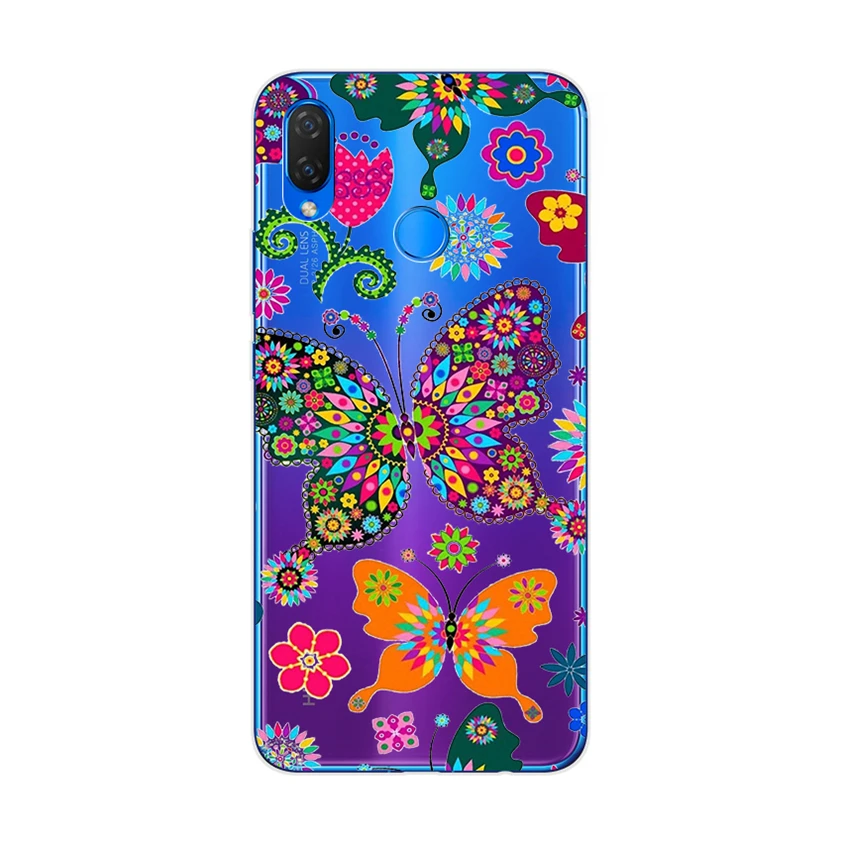 Чехол для Huawei Nova 3i мягкий силиконовый чехол 6 3 дюйма милые чехлы из ТПУ с принтом