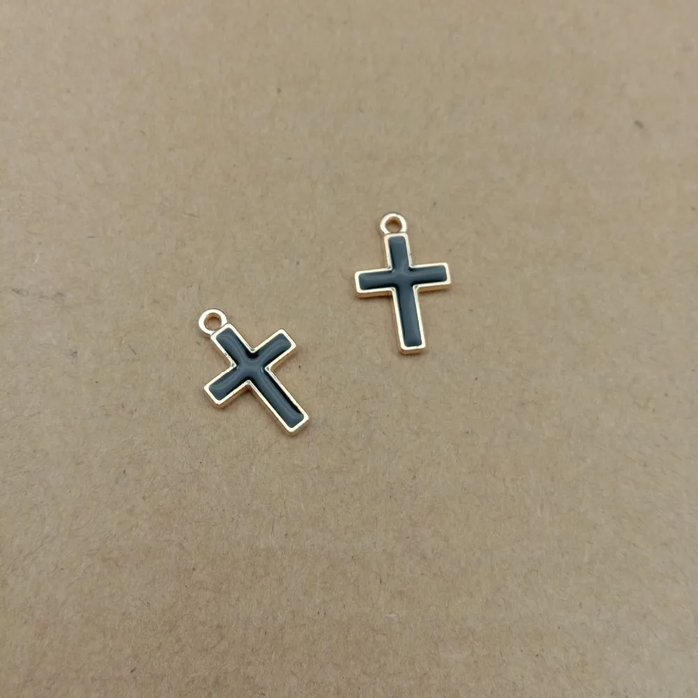 10 шт. 16X10mm корейские украшения аксессуары эмалированные маленькие крестики