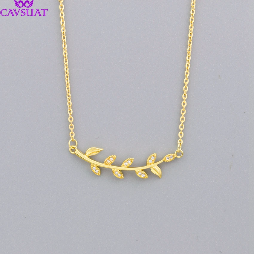 

Wholesale 10pcs Gold Silver Color CZ Crystal Leaf Charm Necklaces For Women Women Choker Stainless Steel Chain Jewelry Bijoux