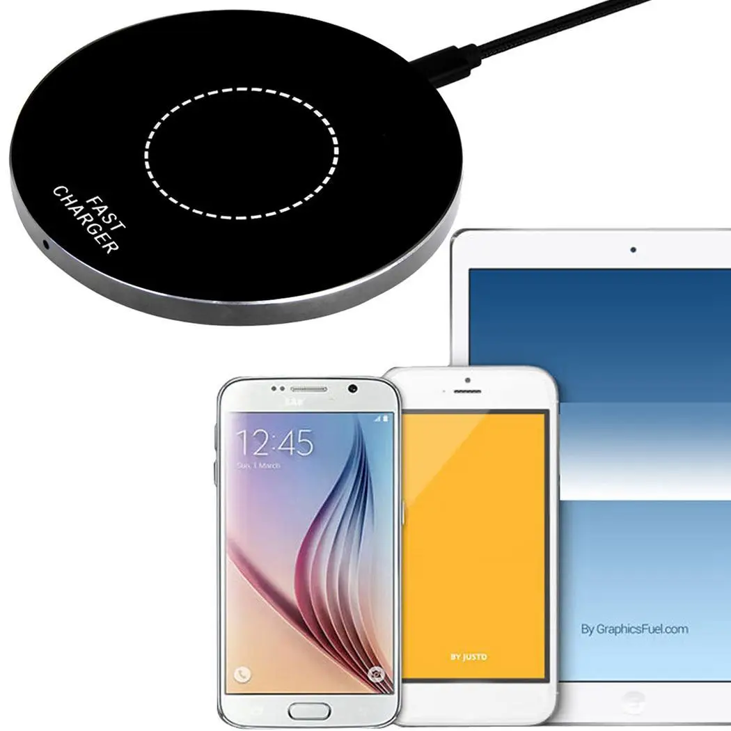 Модный портативный круглый беспроводной usb-кабель 10 Вт для быстрой зарядки 125 г 1-10