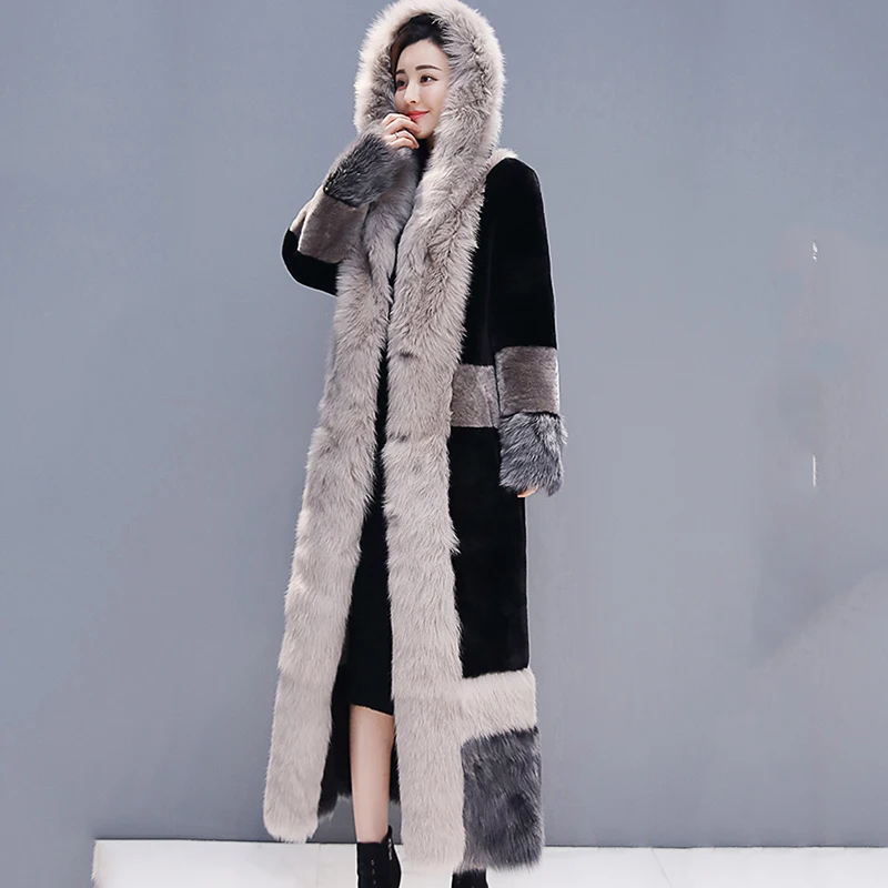 Пальто женские с бархатом утепленные парки 2019 новинка зимнее тонкое пальто