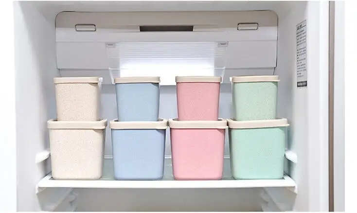 1PC Wheat Straw Kitchen Food Cereal Grain Bean Rice Storage Box Bottle Bins Container Boxes Cases Organizer OK 0870 | Дом и сад