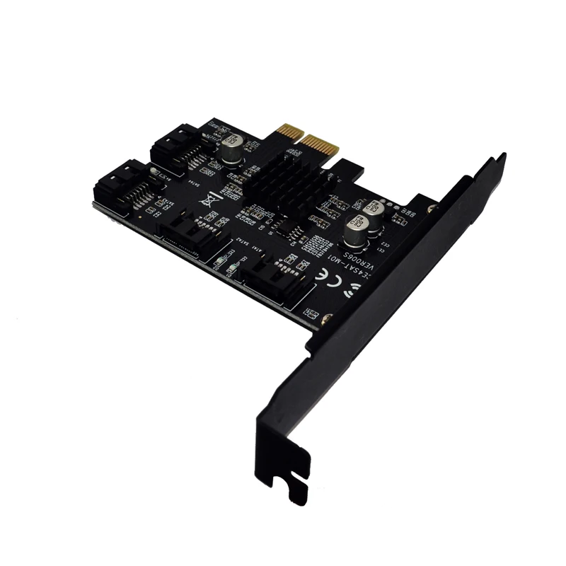 PCI e SATA 3 0 4 Порты расширения карты контроллера 6G SATA3.0 адаптер Express Marvell 88SE9215 чип для