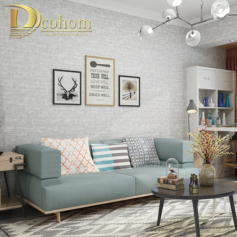 Простые текстурированные обои Grasscloth Современные для спальни гостиной домашнего
