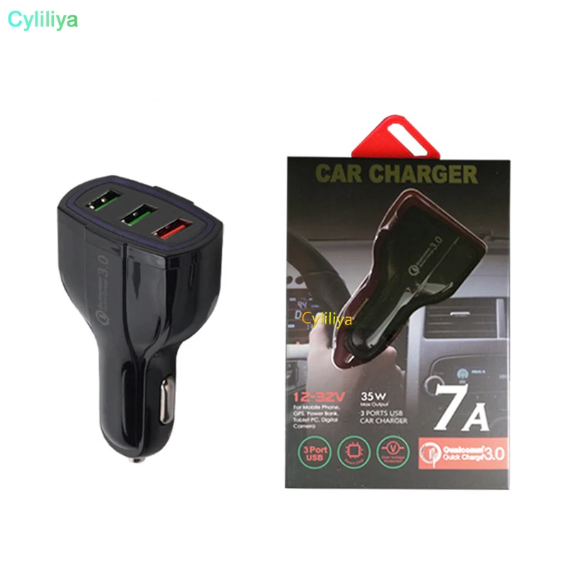 80 шт. автомобильное зарядное устройство с 3 USB портами 12 В 1 А|Зарядные устройства