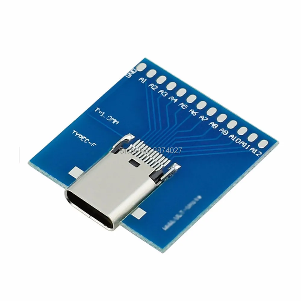 Бесплатная доставка 10 Гбит/с USB C 3 1 Тип типа женский паяльный кабель тестовая