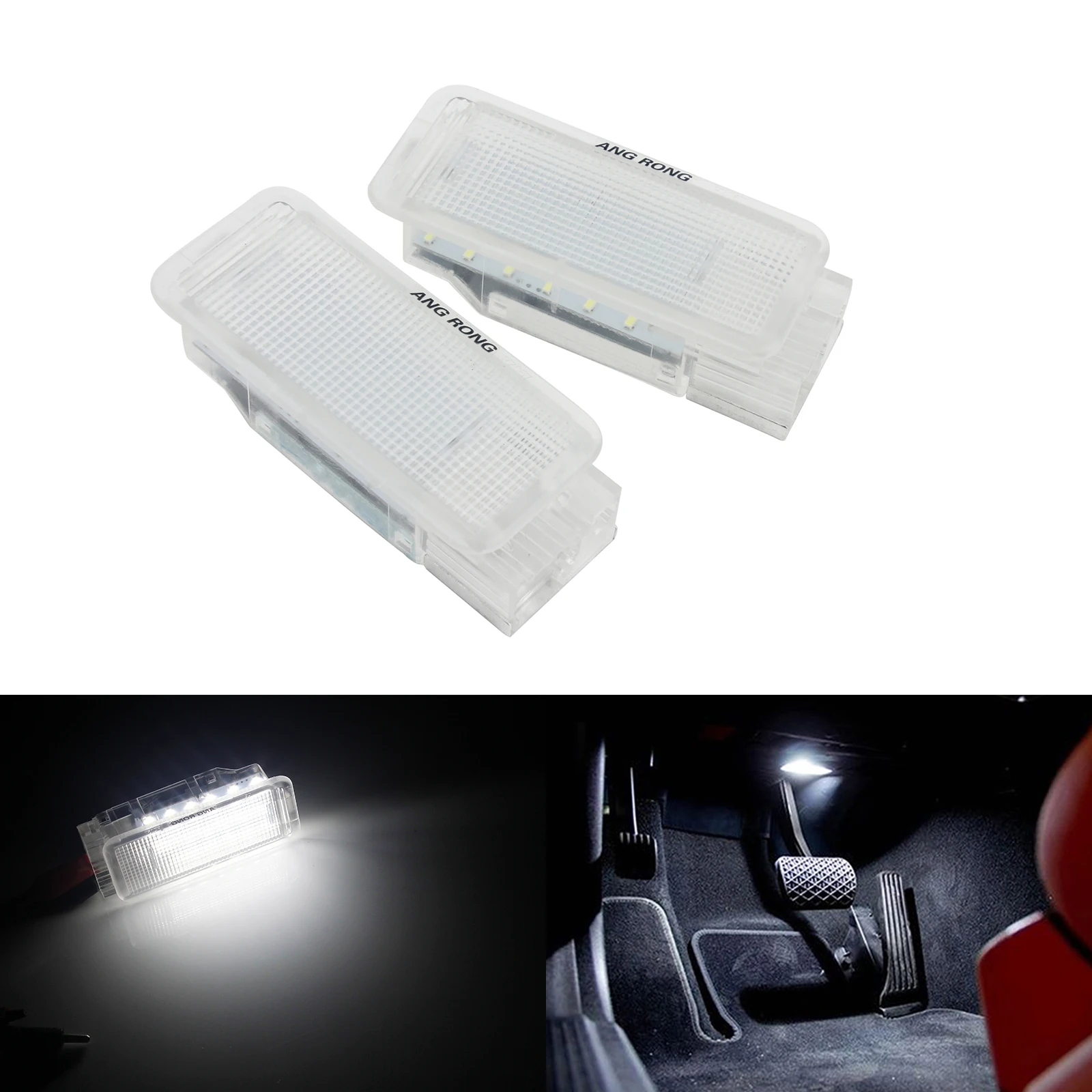 ANGRONG 2x для Peugeot LED интерьерная багажная коробка ног дверная подсветка 206 207 307 308 407 607