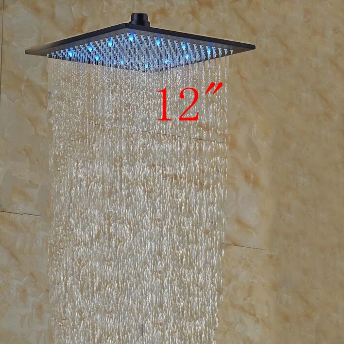 Новая Настенная/потолочная светодиодная квадратная насадка для душа 12